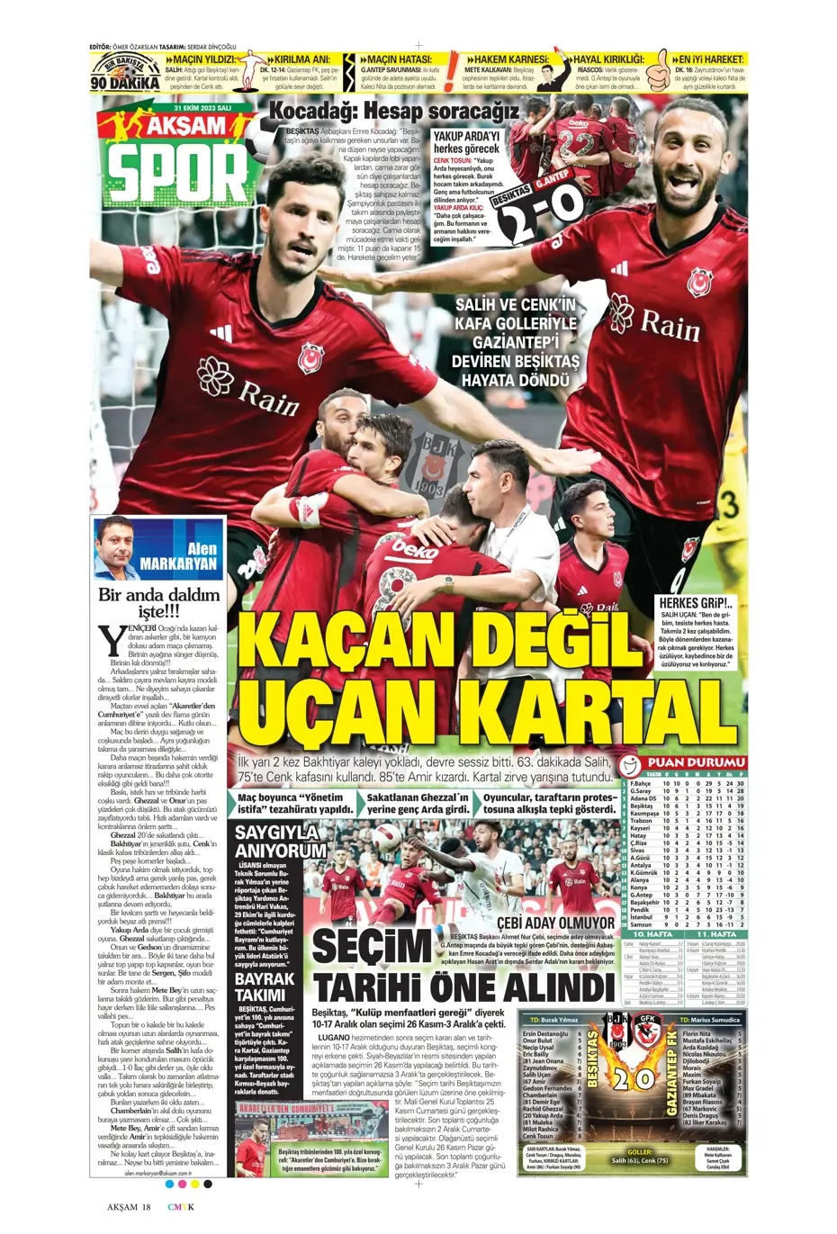 "Ne Bayern ne Barça en büyük Kanarya" | Sporun manşetleri (31 Ekim 2023) - 3