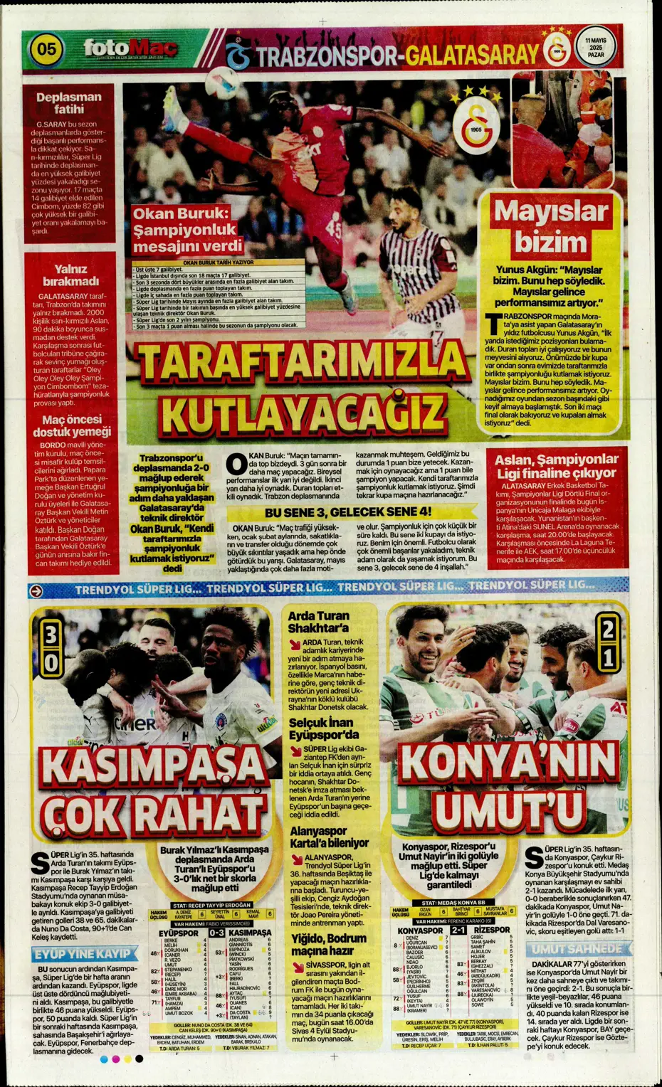 "Cimbom şampiyo..." | Sporun manşetleri - 9