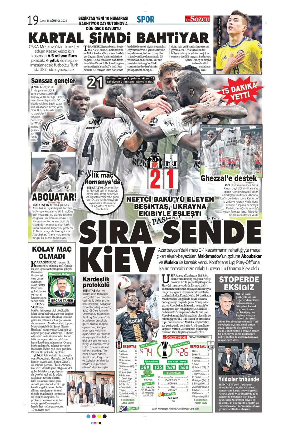 "Türkler geliyor" | Sporun Manşetleri (18 Ağustos 2023) - 32 "Türkler geliyor" | Sporun Manşetleri (18 Ağustos 2023) - 32