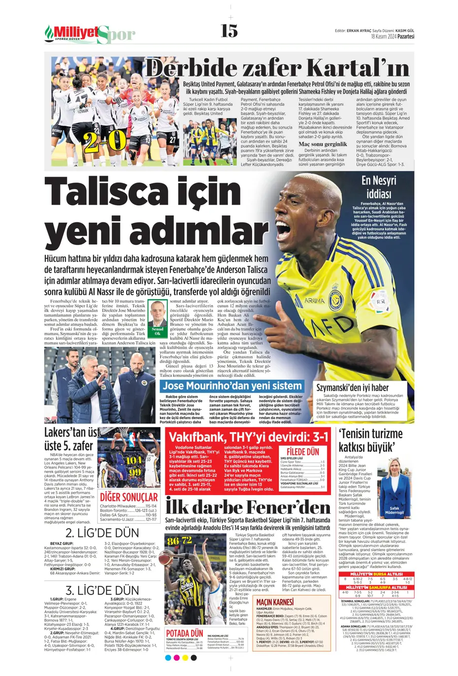 "Talisca olmazsa B planında 2 yıldız var" | Sporun manşetleri - 23