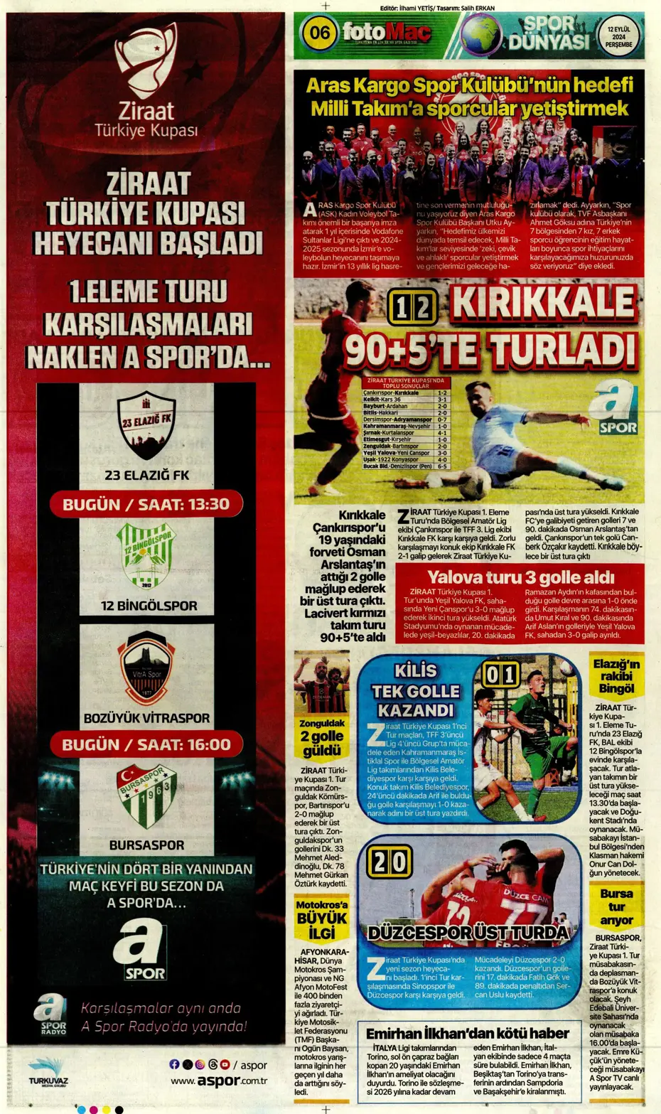 "12 milyon Euro'ya Cim Bom'da" | Sporun manşetleri (12 Eylül 2024) - 14 "12 milyon Euro'ya Cim Bom'da" | Sporun manşetleri (12 Eylül 2024) - 14