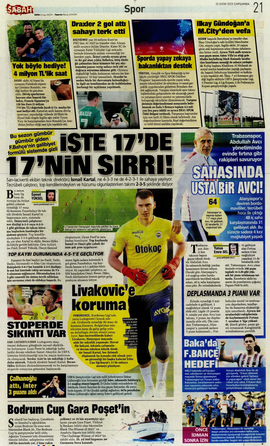 "Adaletin bu mu futbol?" | Sporun manşetleri (25 Ekim 2023) - 19