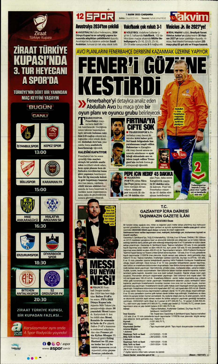 "Krunic Fenerbahçe'ye kaldı" | Sporun manşetleri (1 Kasım 2023) - 32