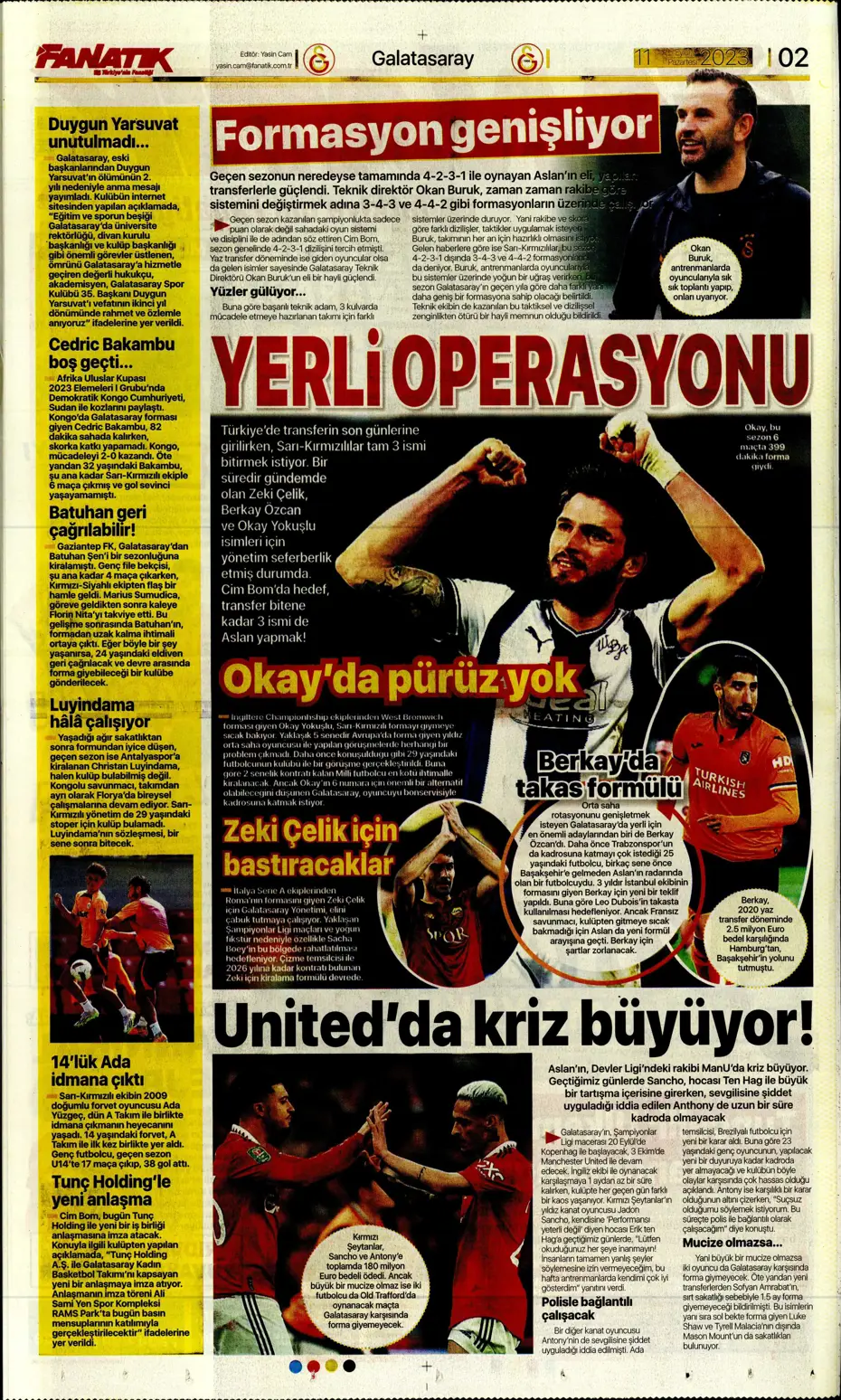 "Sacha Boey, İtalya yolcusu" | Sporun manşetleri (11 Eylül 2023) - 4 "Sacha Boey, İtalya yolcusu" | Sporun manşetleri (11 Eylül 2023) - 4