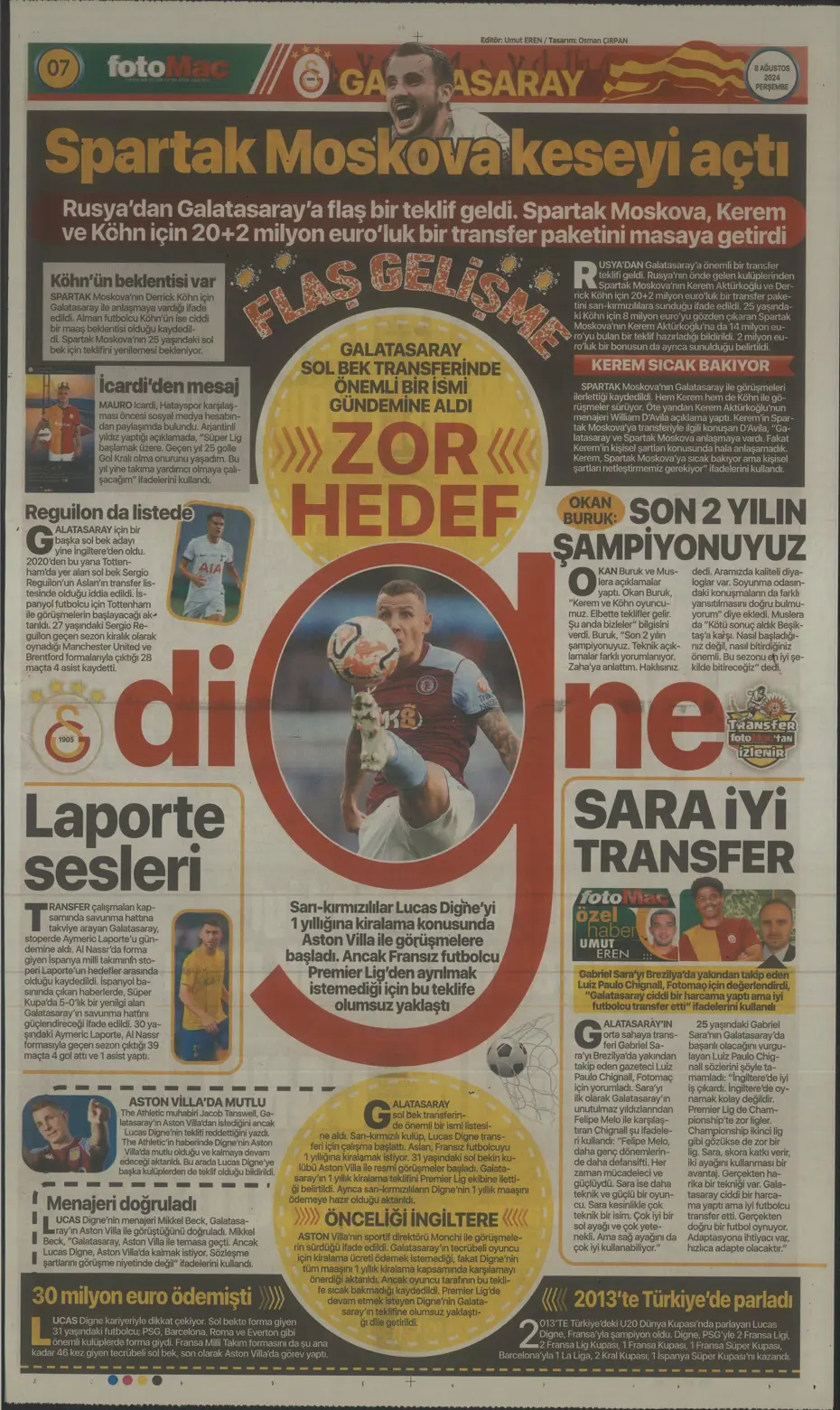 "Aslan'dan 3 yıldıza teklif" | Sporun manşetleri (8 Ağustos 2024) - 16 "Aslan'dan 3 yıldıza teklif" | Sporun manşetleri (8 Ağustos 2024) - 16