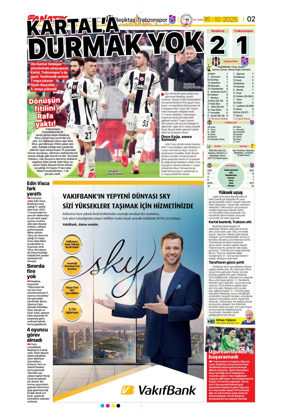 "Fırtınanın rengi siyah-beyaz" | Sporun manşetleri - 5