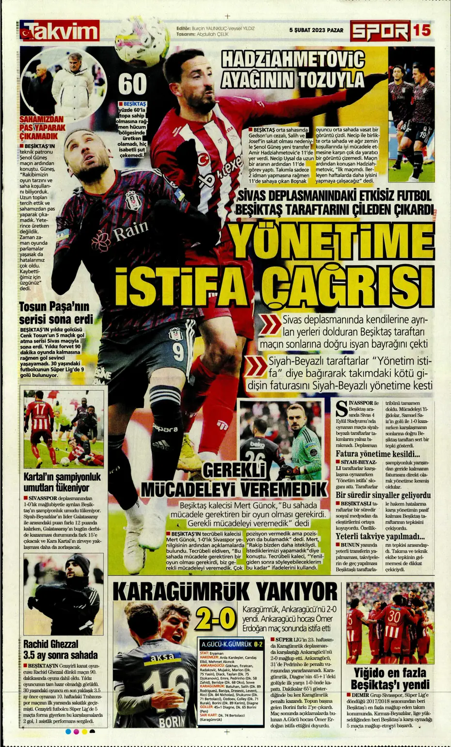 Sporun Manşetleri (5 Şubat 2023) - 41