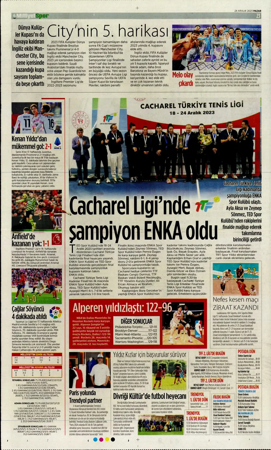 "Flick takımı görünce vazgeçti" | Sporun manşetleri (24 Aralık 2023) - 27