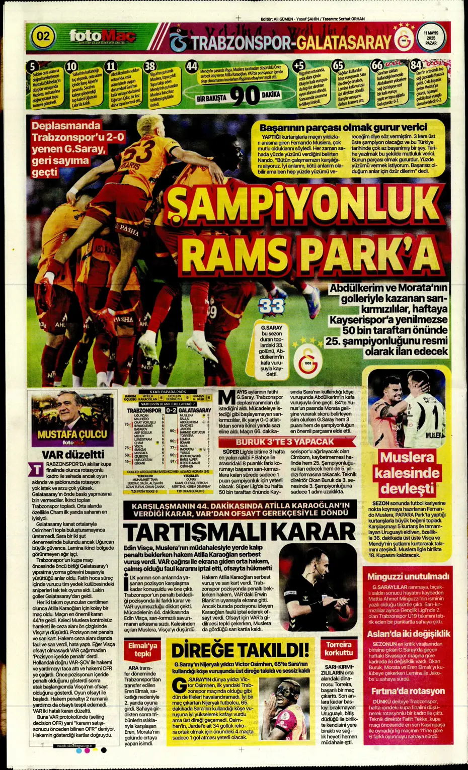 "Cimbom şampiyo..." | Sporun manşetleri - 13