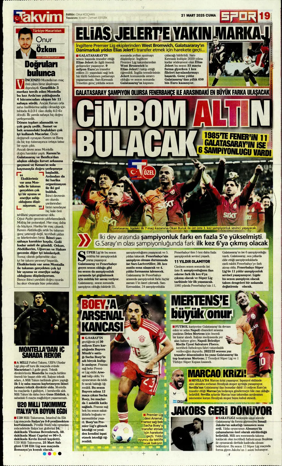 "A sınıfı zafer" | Sporun manşetleri - 30 "A sınıfı zafer" | Sporun manşetleri - 30