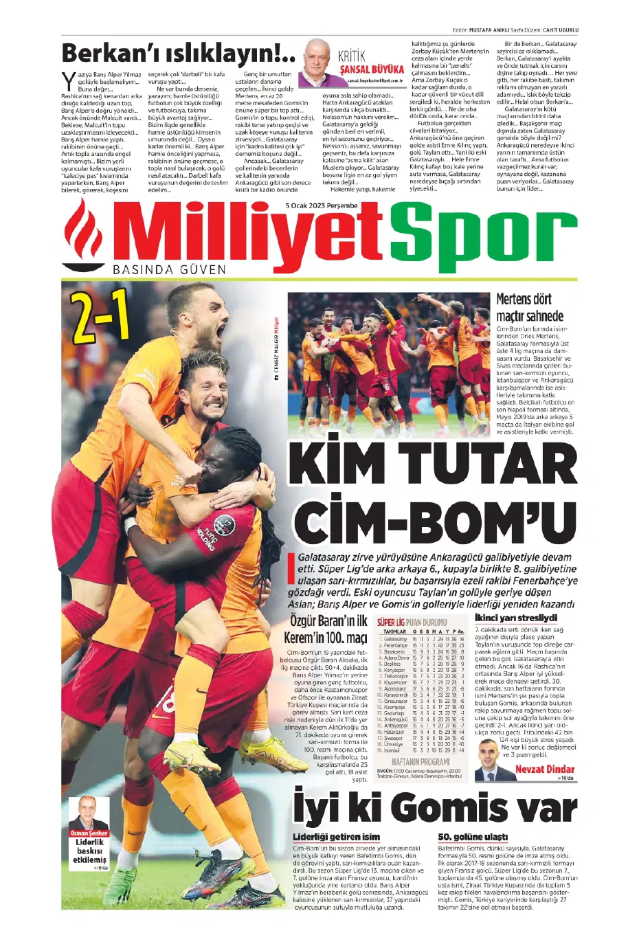 Sporun Manşetleri (5 Ocak 2023) - 19