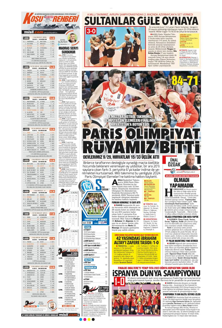 "Kara Kartal'a 90+4'te şok" | Sporun manşetleri (21 Ağustos 2023) - 22