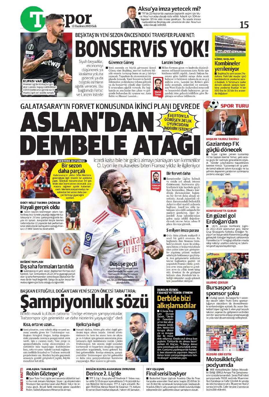"Dembele hamlesi" | Sporun Manşetleri - 21 "Dembele hamlesi" | Sporun Manşetleri - 21