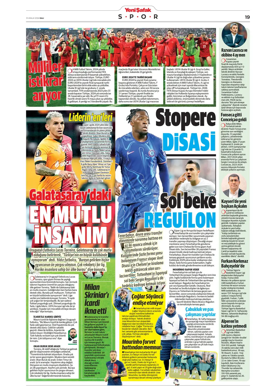 "Sergen Yalçın'la ilk görüşme" | Sporun manşetleri - 41