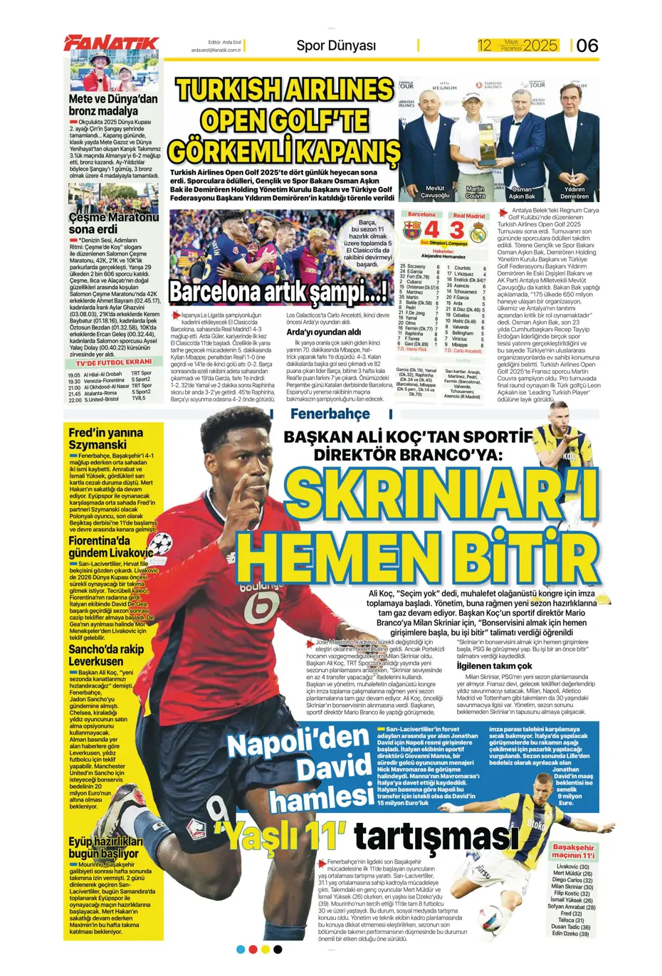 "Fenerbahçe'nin yeni golcüleri Jonathan David ve Abraham" | Sporun manşetleri - 8