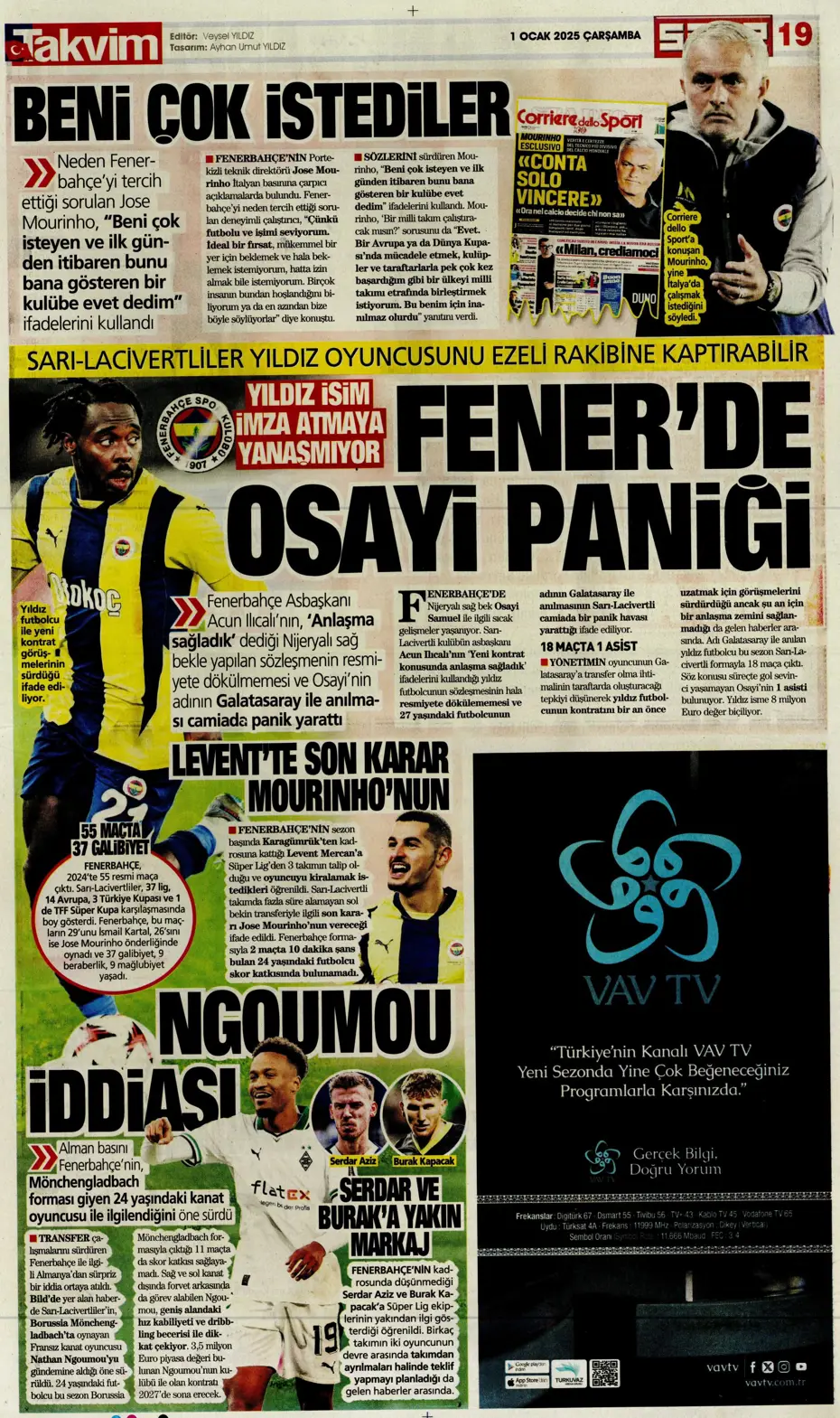 "Sergen Yalçın ve ekibi cumartesi başlıyor" | Sporun manşetleri (1 Ocak 2025) - 32