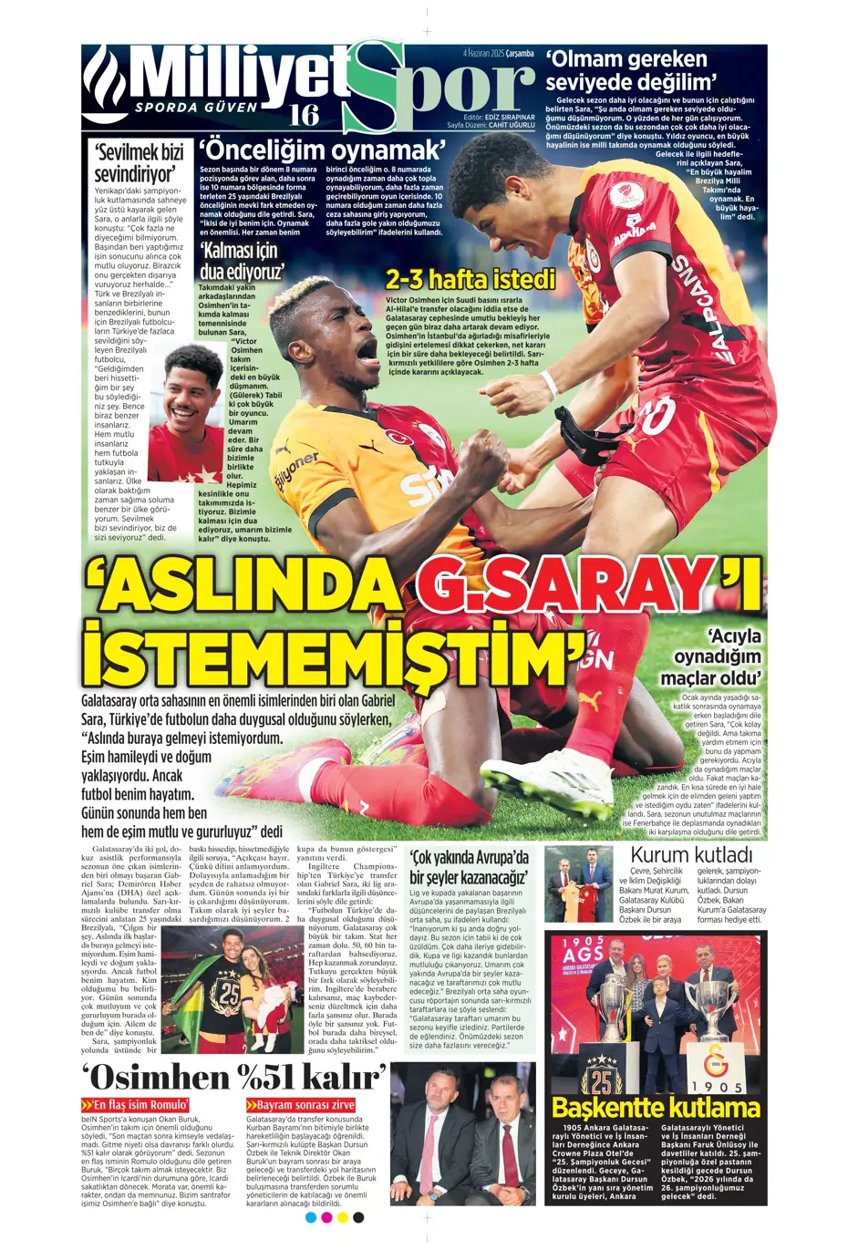 "Fener'den Vlahovic için çılgın teklif" | Sporun manşetleri - 22