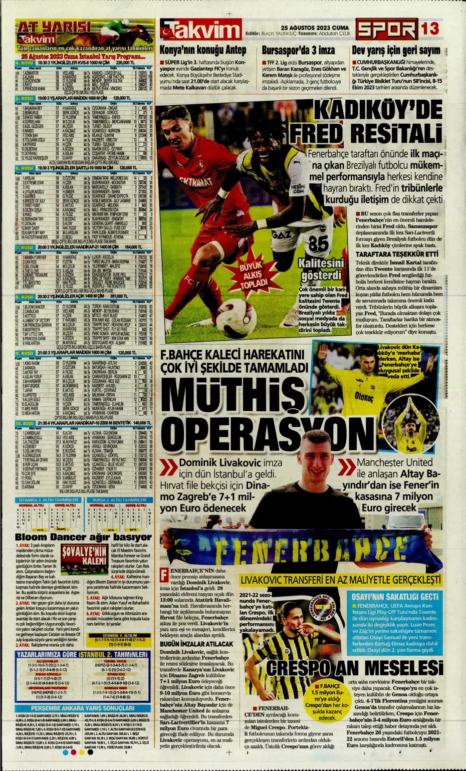 "Fenerbahçe'den 5'i 1 yerde" | Sporun manşetleri (25 Ağustos 2023) - 39