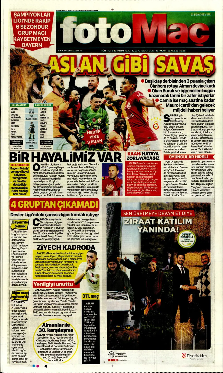 "Yine destan gecesi olsun" | Sporun Manşetleri - 18