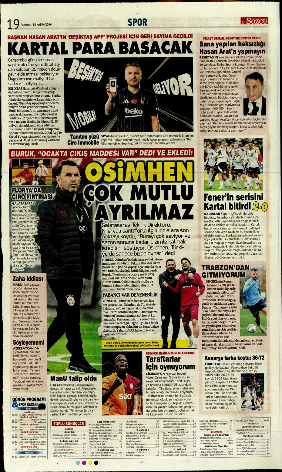 "Talisca olmazsa B planında 2 yıldız var" | Sporun manşetleri - 29