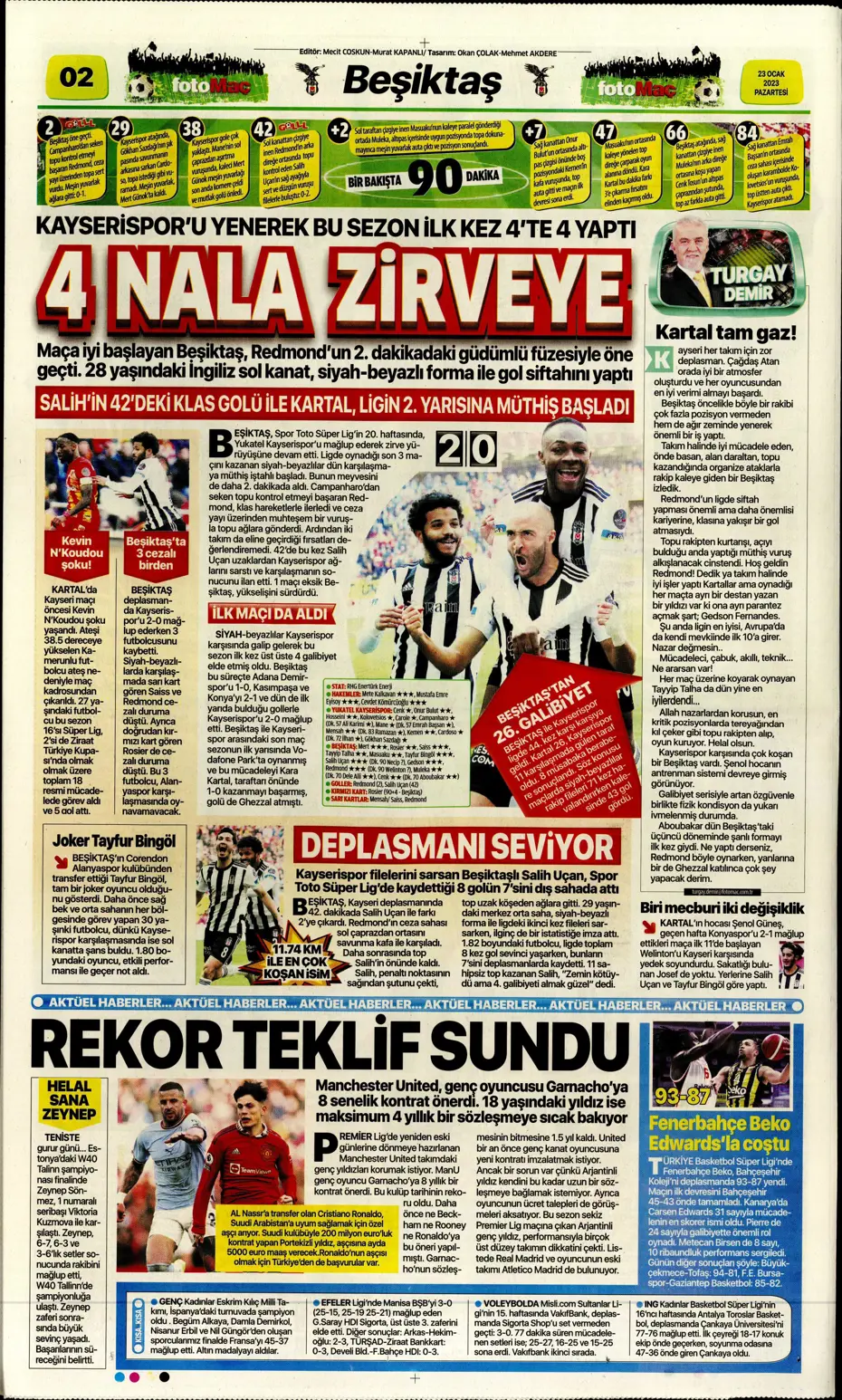 Sporun manşetleri (23 Ocak 2023) - 11