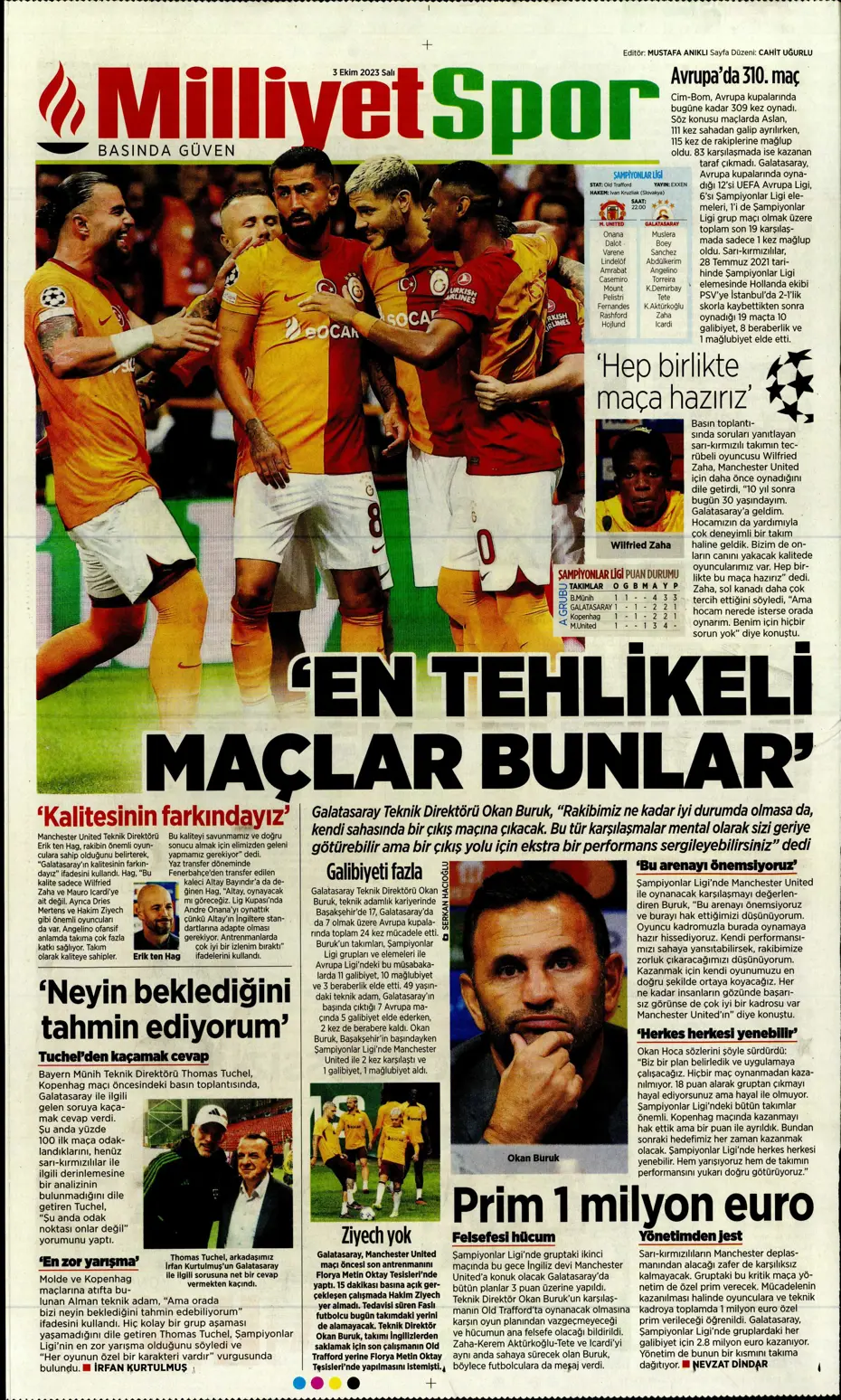 "İşte Okan Buruk'un imha planı" | Sporun manşetleri (3 Ekim 2023) - 25