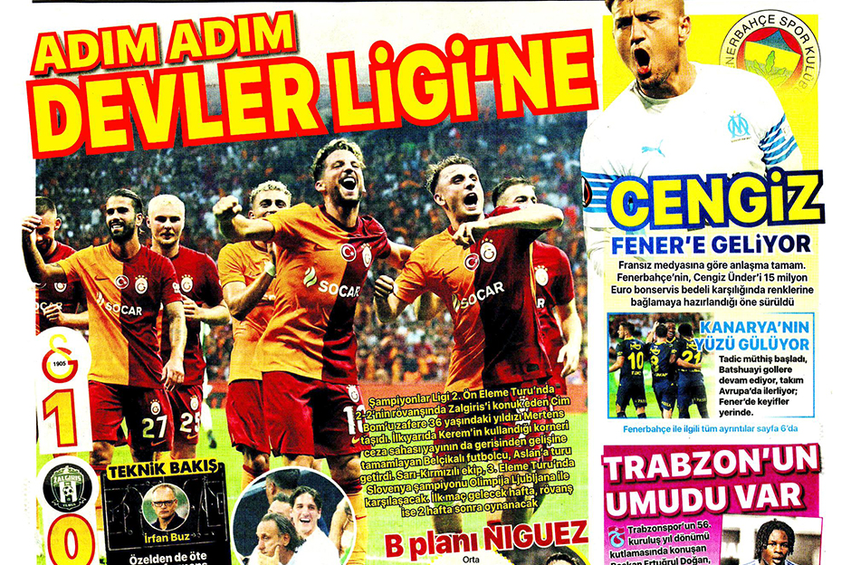"Adım adım Devler Ligi'ne" | Sporun Manşetleri
