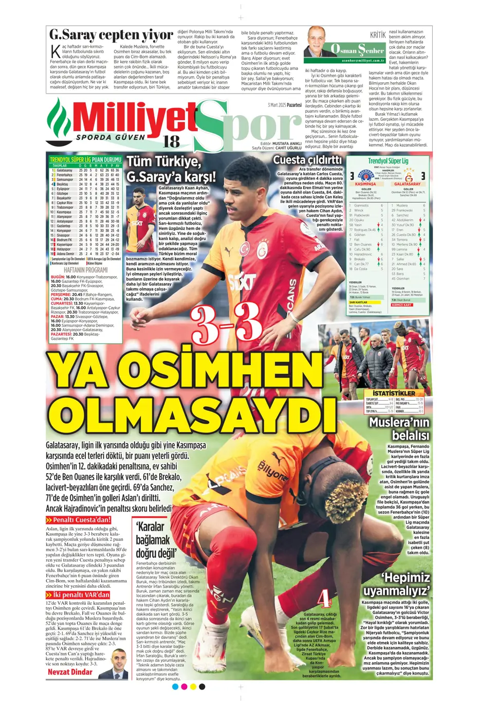 "Zirvede fark 4" | Sporun manşetleri - 24