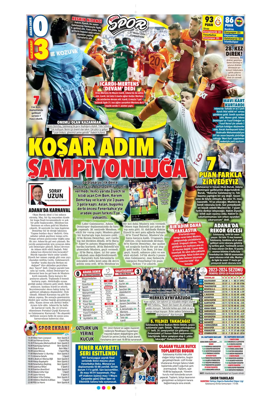 "Kadıköy'de dev kapışma" | Sporun Manşetleri - 27