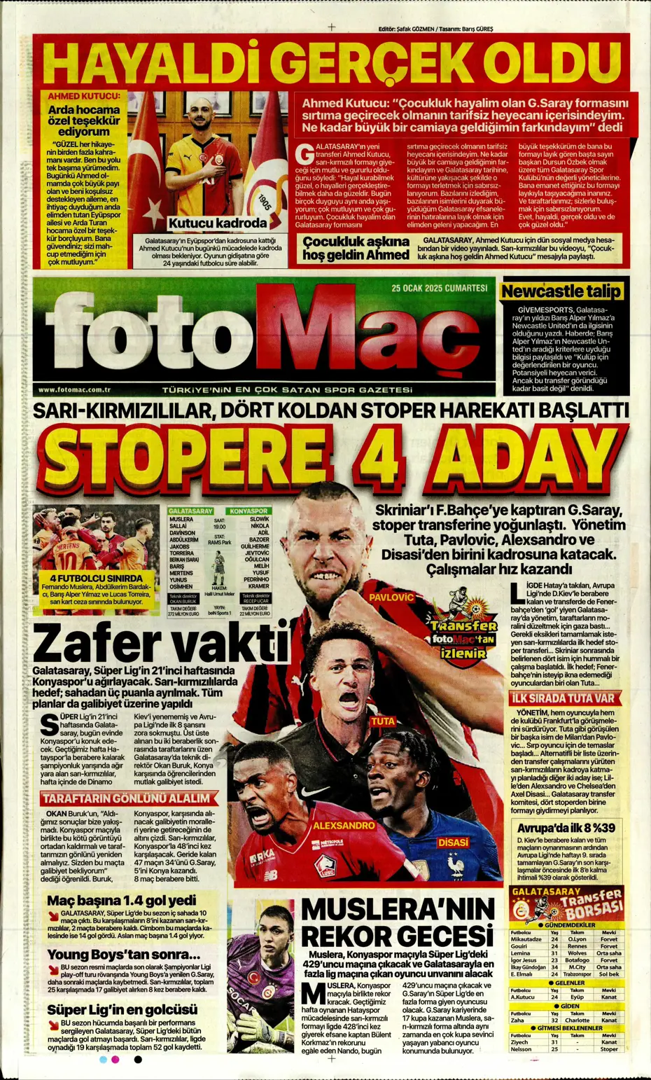 "UEFA bizi birbirimize düşürecek!" | Sporun manşetleri (25 Ocak 2025) - 15