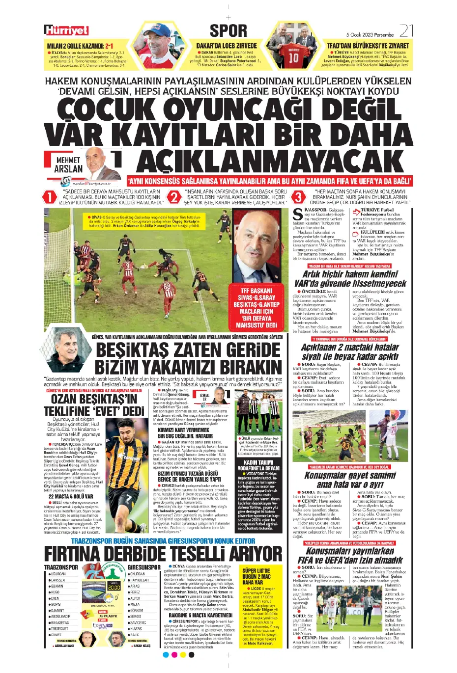 Sporun Manşetleri (5 Ocak 2023) - 16