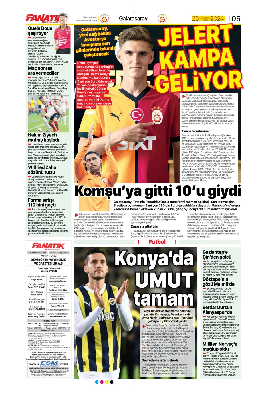 "Anderson Talisca savaşı" | Sporun manşetleri - 8
