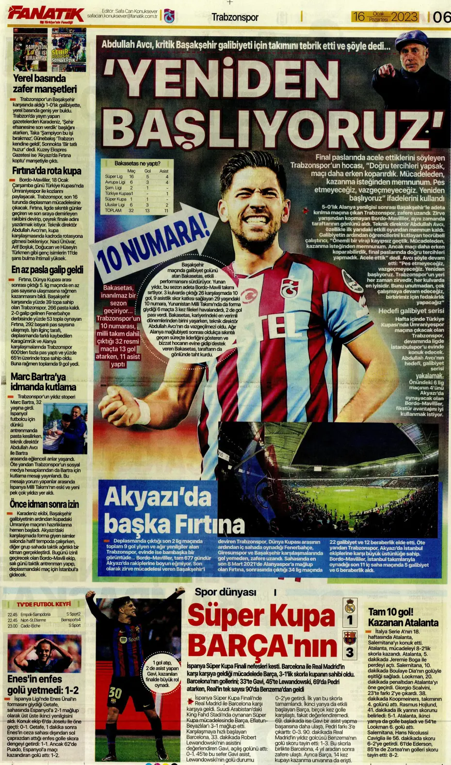 Sporun Manşetleri (16 Ocak 2023) - 11