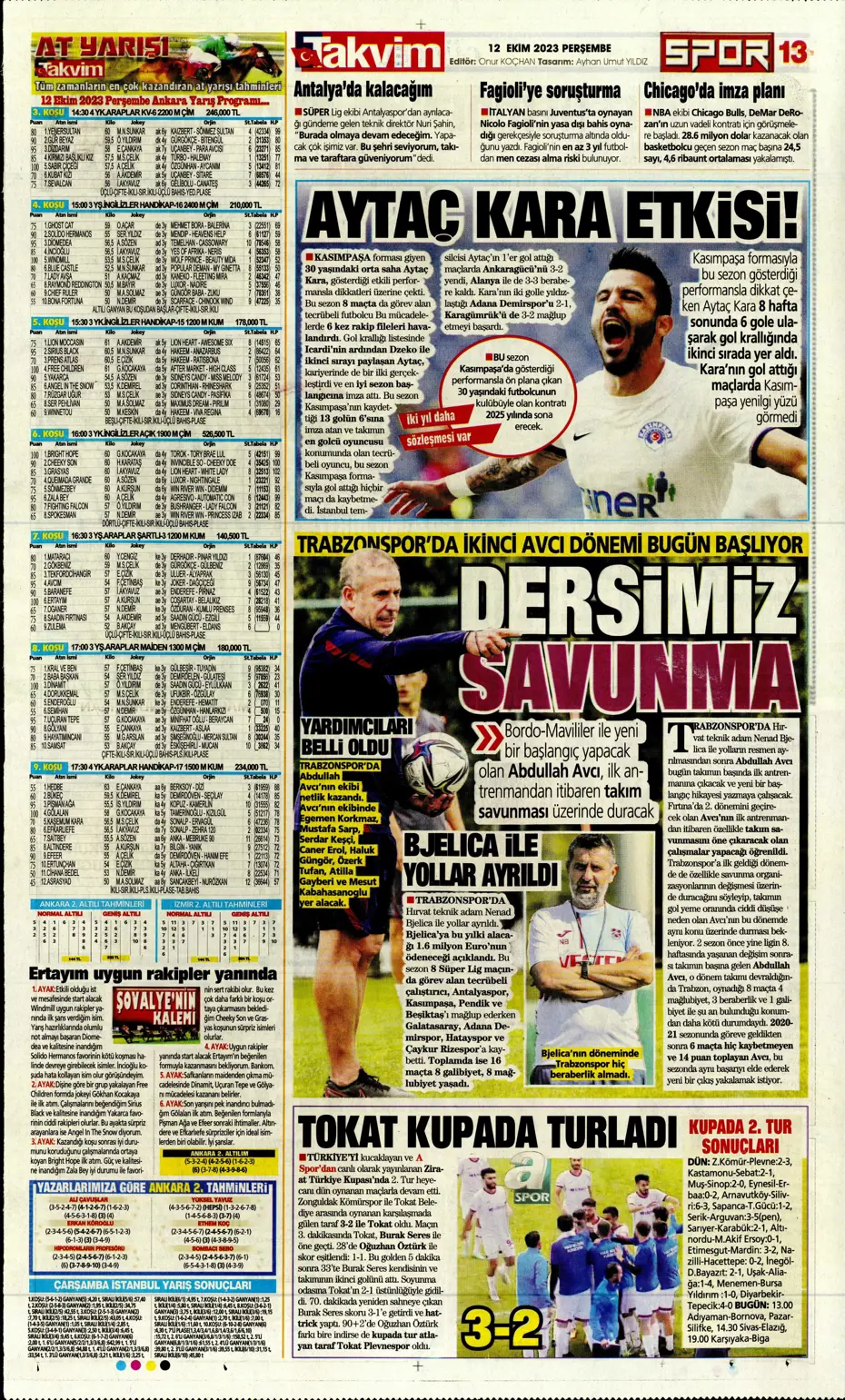 "Amiral gemisi Galatasaray" | Sporun manşetleri (12 Ekim 2023) - 28