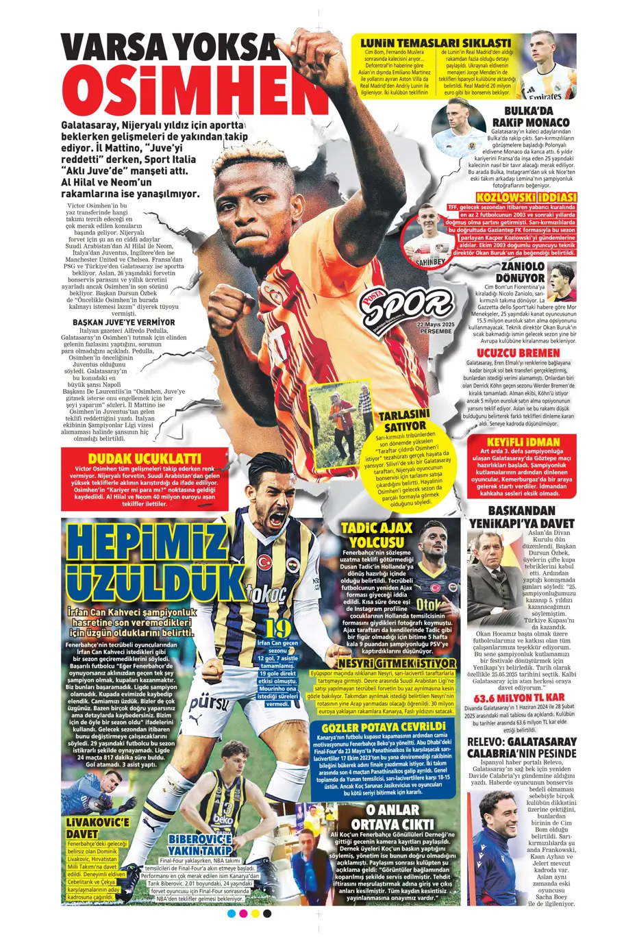 "Aslan Cherki'ye gidiyor" | Sporun manşetleri - 17