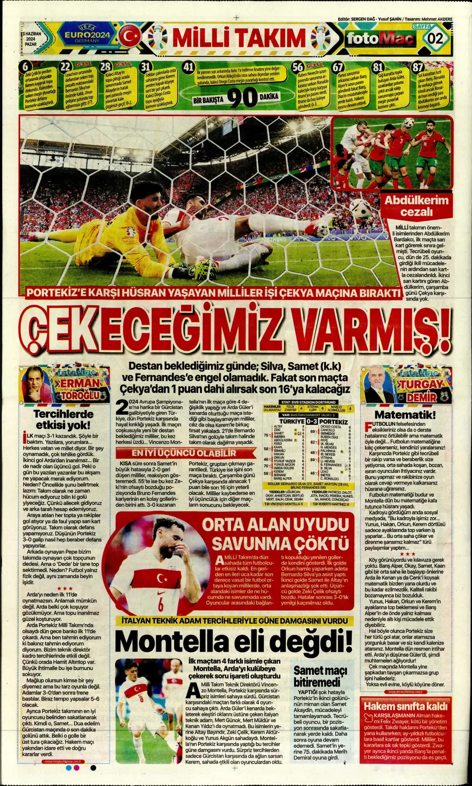 "Liderlik gitti tur elimizde" | Sporun Manşetleri (23 Haziran 2024) - 14