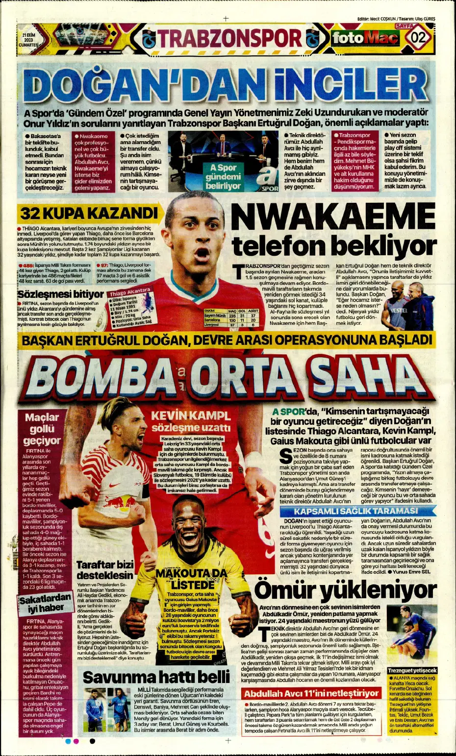 "Ateş gibi derbi" | Sporun manşetleri (21 Ekim 2023) - 7