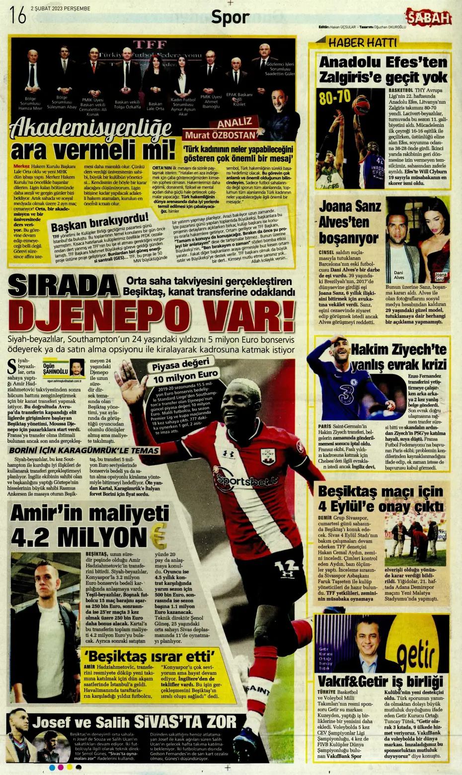 Sporun Manşetleri (2 Şubat 2023) - 35