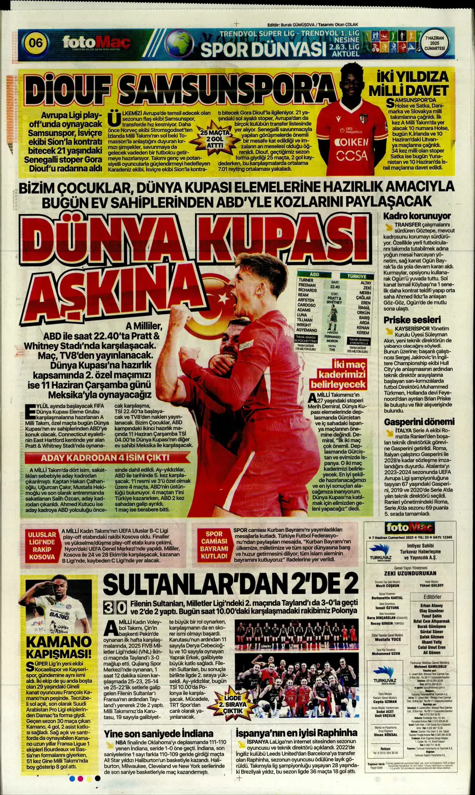 "Osayi, Beşiktaş'a doğru" | Sporun manşetleri (7 Haziran 2025) - 14
