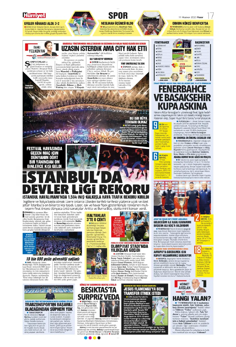 "F.Bahçe'ye veda etti" | Sporun manşetleri (11 Haziran 2023) - 12