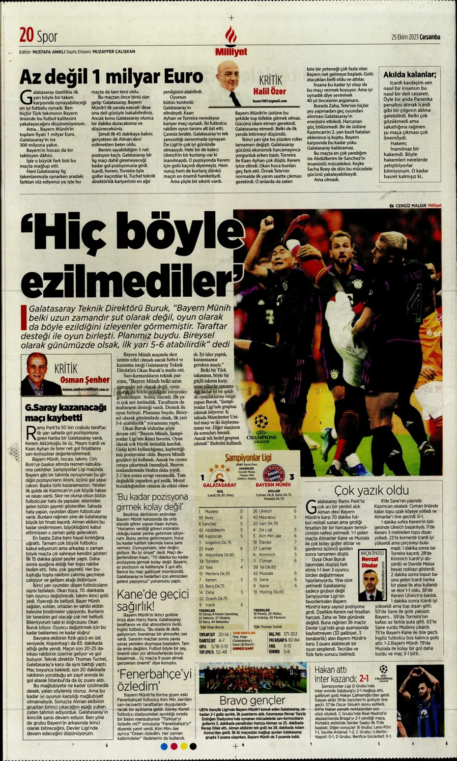 "Adaletin bu mu futbol?" | Sporun manşetleri (25 Ekim 2023) - 17