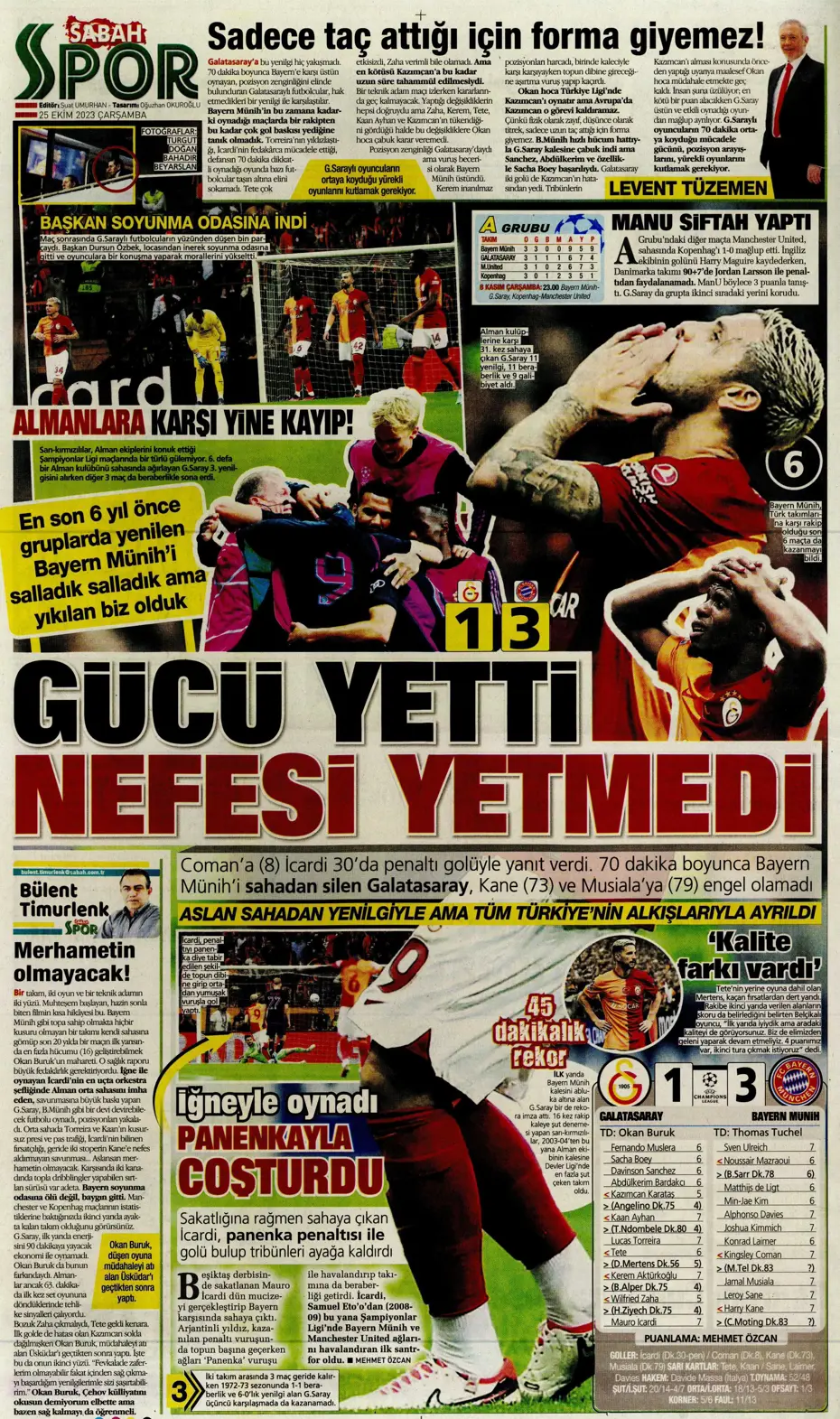 "Adaletin bu mu futbol?" | Sporun manşetleri (25 Ekim 2023) - 19
