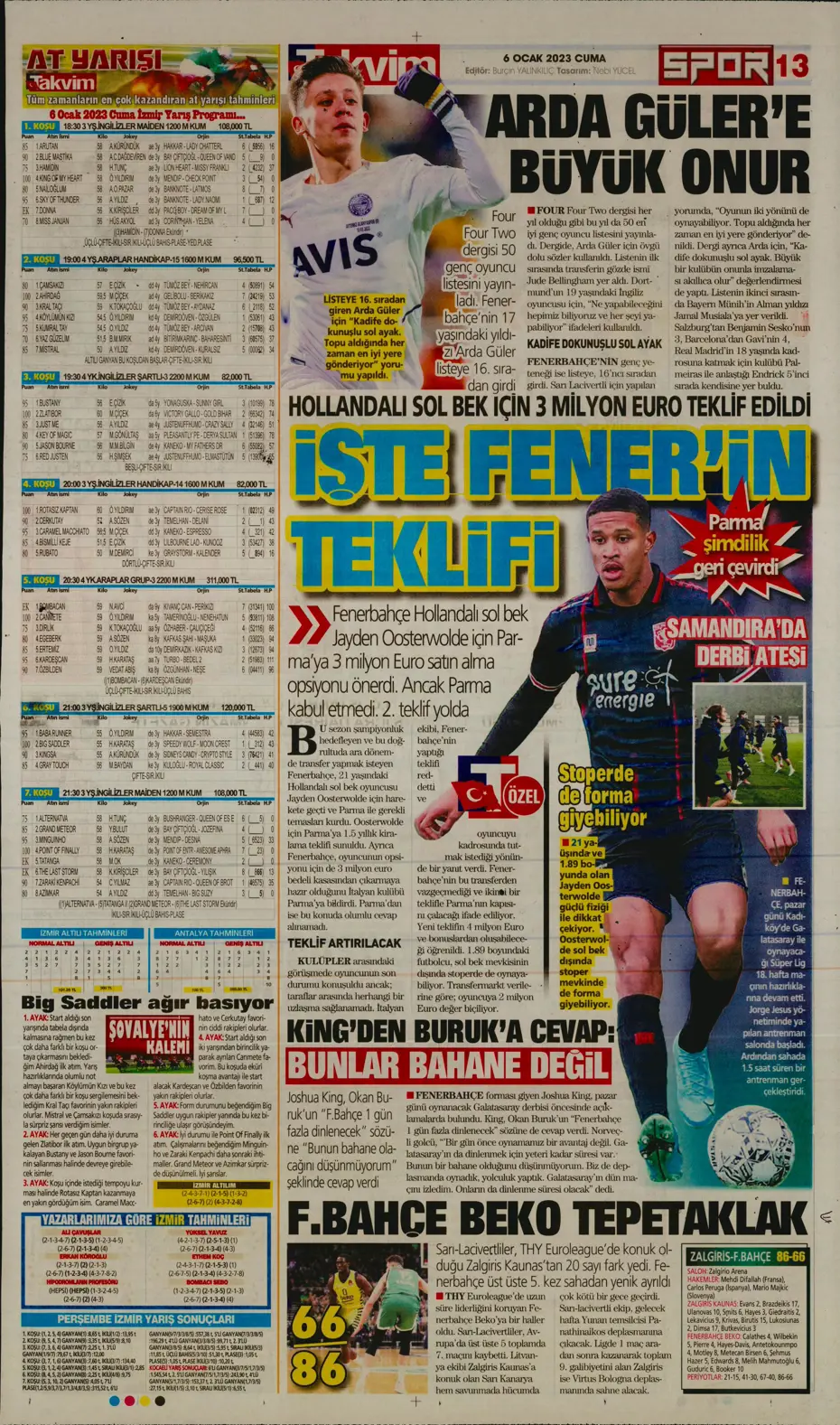 Sporun Manşetleri (6 Ocak 2023) - 32