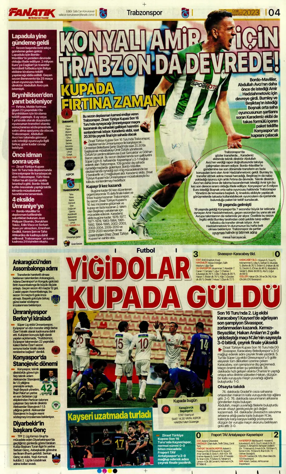 Sporun Manşetleri (18 Ocak 2023) - 7