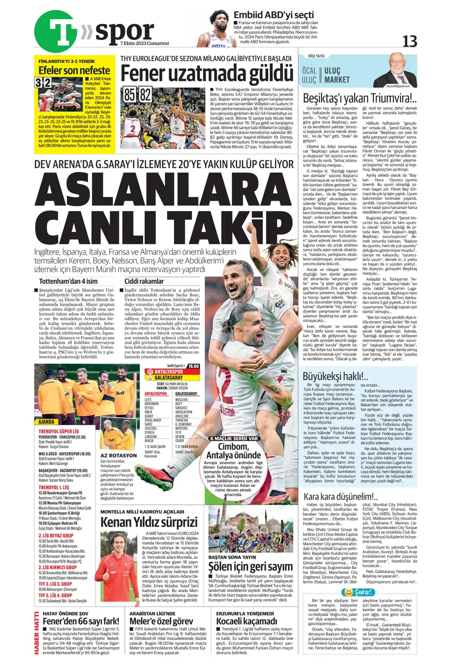 "Şok eden Nelsson iddiası" | Sporun manşetleri (7 Ekim 2023) - 37 "Şok eden Nelsson iddiası" | Sporun manşetleri (7 Ekim 2023) - 37