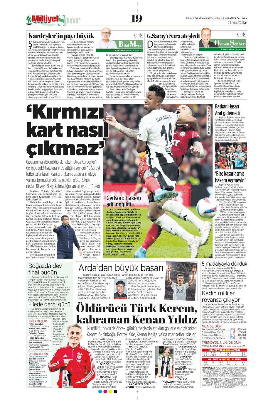 "Cimbom zirvede tek başına" | Sporun manşetleri (29 Ekim 2024) - 28 "Cimbom zirvede tek başına" | Sporun manşetleri (29 Ekim 2024) - 28