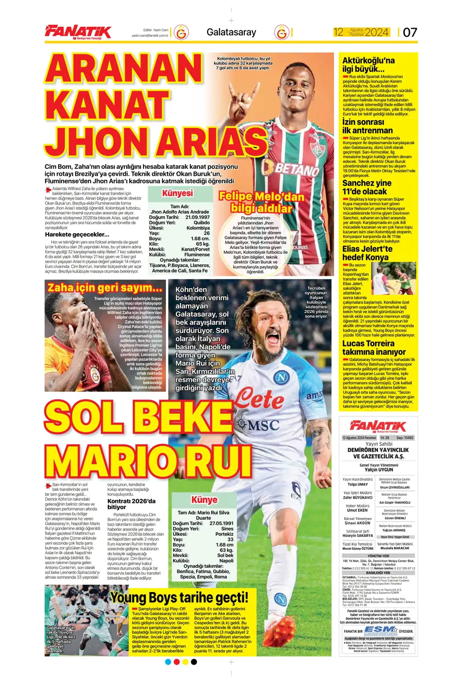 "Fenerbahçe'den 4 isim için İngiltere seferi" | Sporun manşetleri - 9