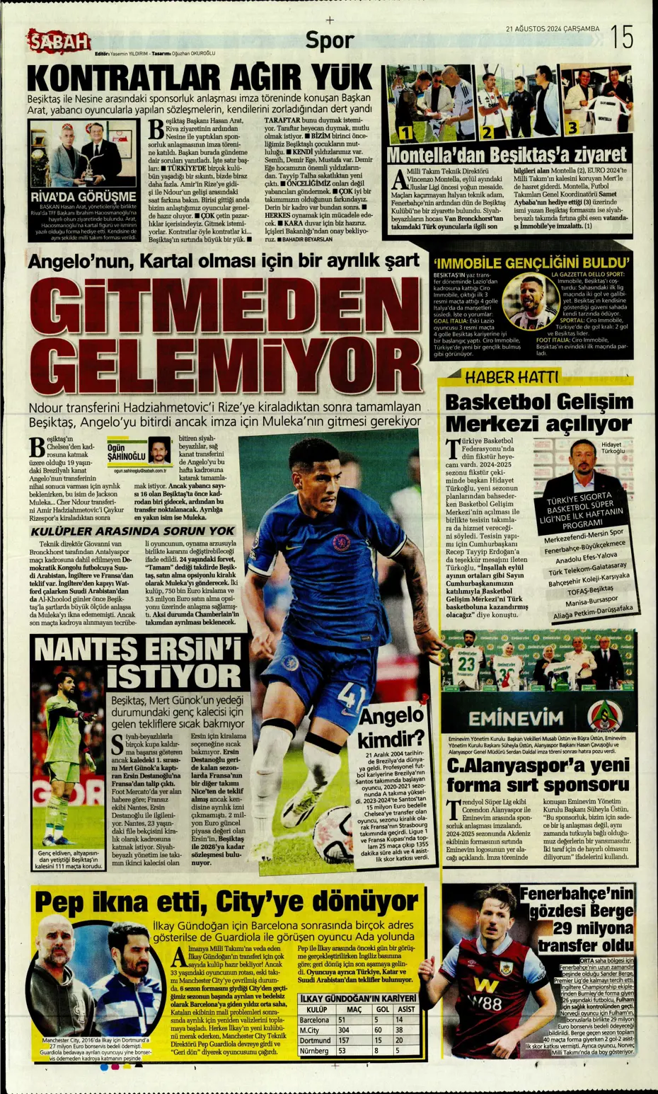 "Dev plan Anderson Talisca" | Sporun manşetleri - 22