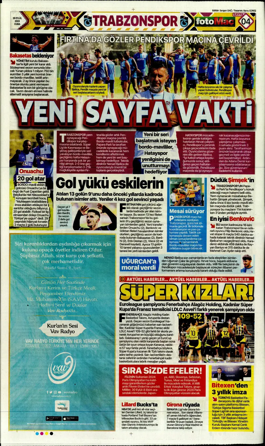 "Fenerbahçe gollerle coştu" | Sporun Manşetleri - 9 "Fenerbahçe gollerle coştu" | Sporun Manşetleri - 9