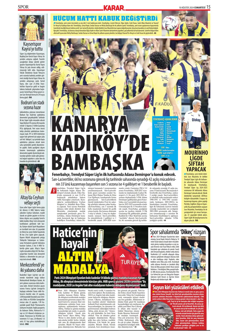 "Fenerbahçe Ferdi Kadıoğlu'nun alternatifini buldu" | Sporun manşetleri - 23